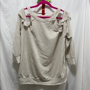Torrid Cream Cutout Blouse